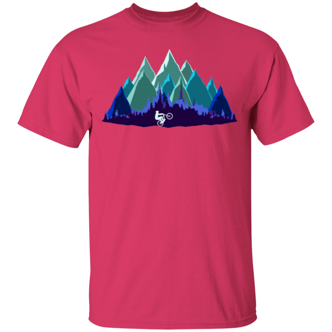 T-Shirts Heliconia / S Scenic Mountain Bike Ride T-Shirt