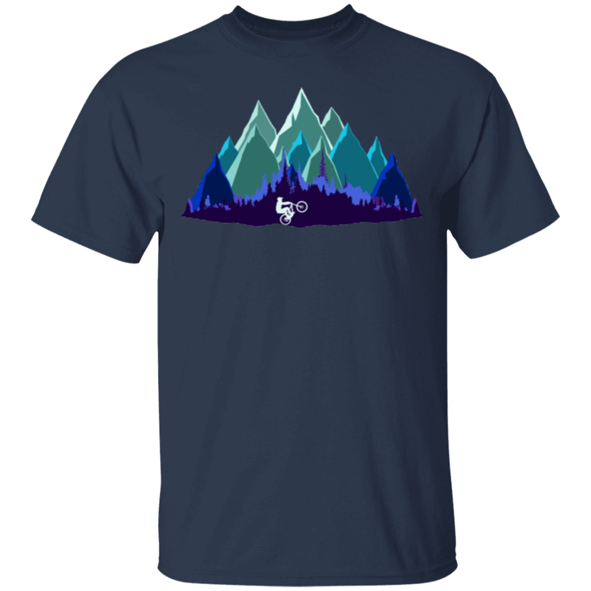 T-Shirts Navy / S Scenic Mountain Bike Ride T-Shirt