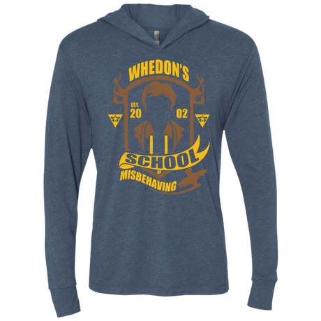 T-Shirts Indigo / X-Small School of Misbehaving Triblend Long Sleeve Hoodie Tee