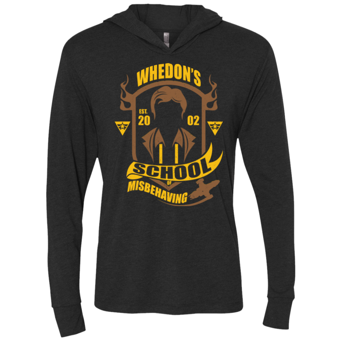 T-Shirts Vintage Black / X-Small School of Misbehaving Triblend Long Sleeve Hoodie Tee