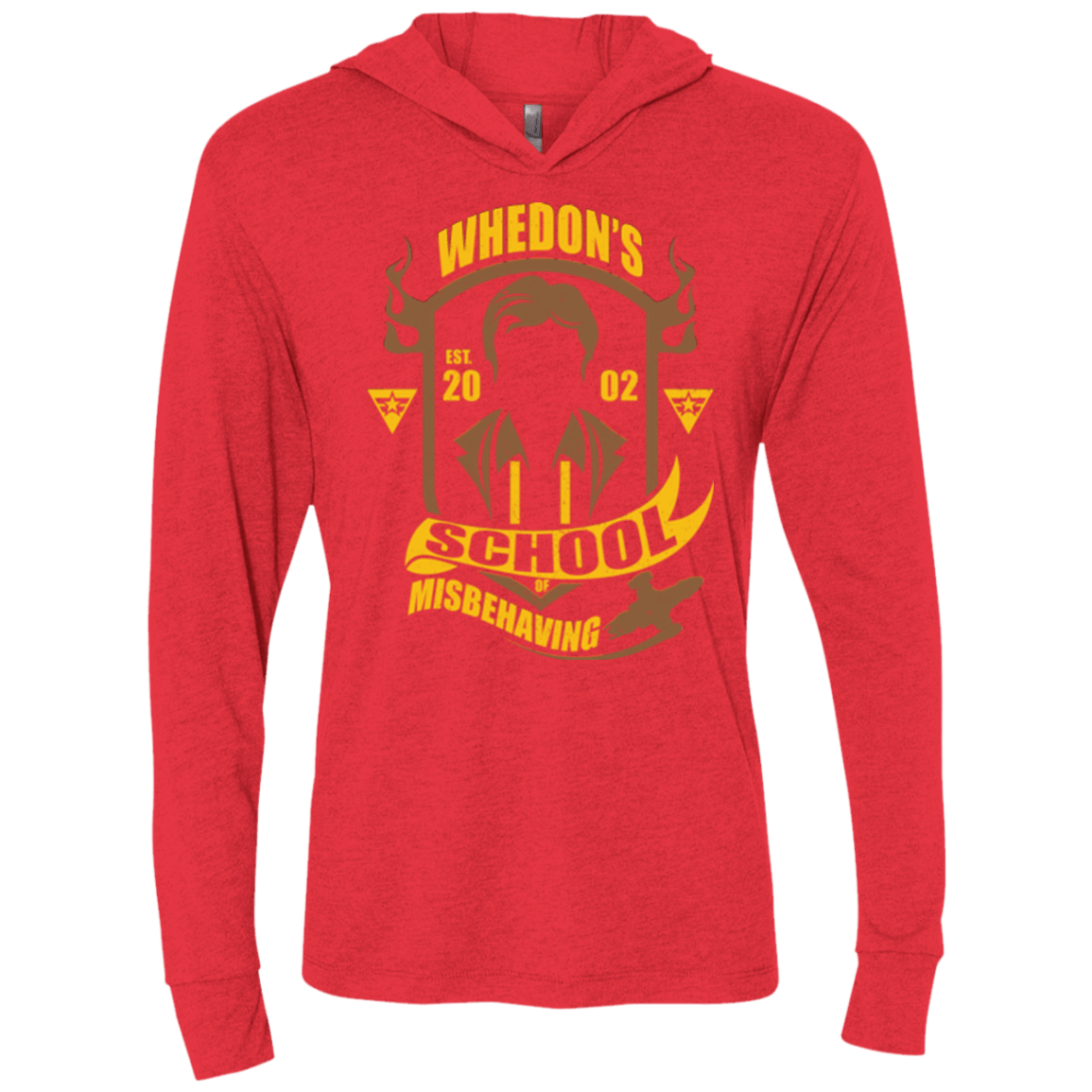 T-Shirts Vintage Red / X-Small School of Misbehaving Triblend Long Sleeve Hoodie Tee