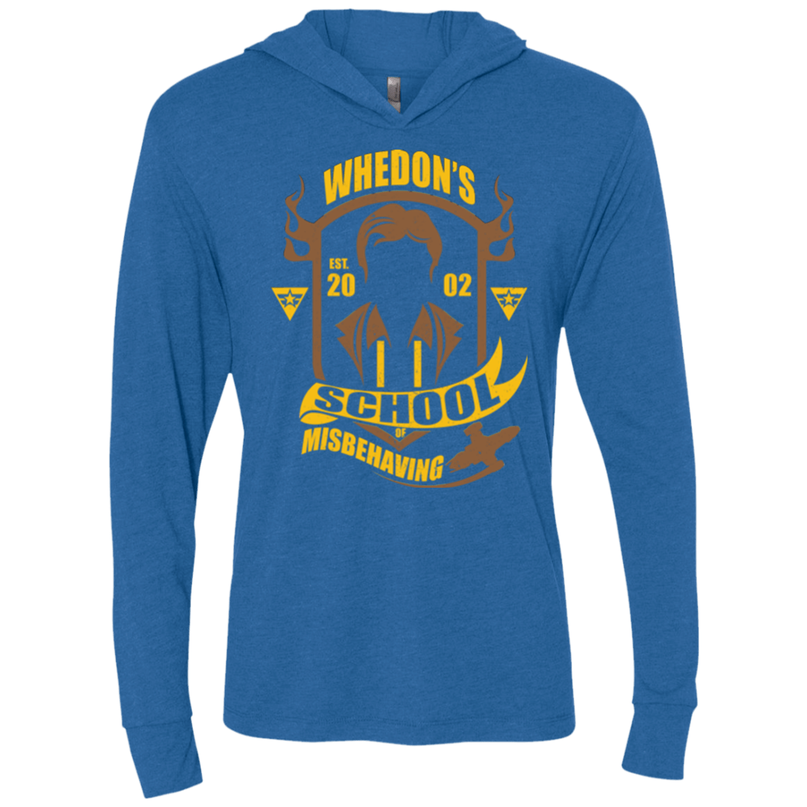 T-Shirts Vintage Royal / X-Small School of Misbehaving Triblend Long Sleeve Hoodie Tee