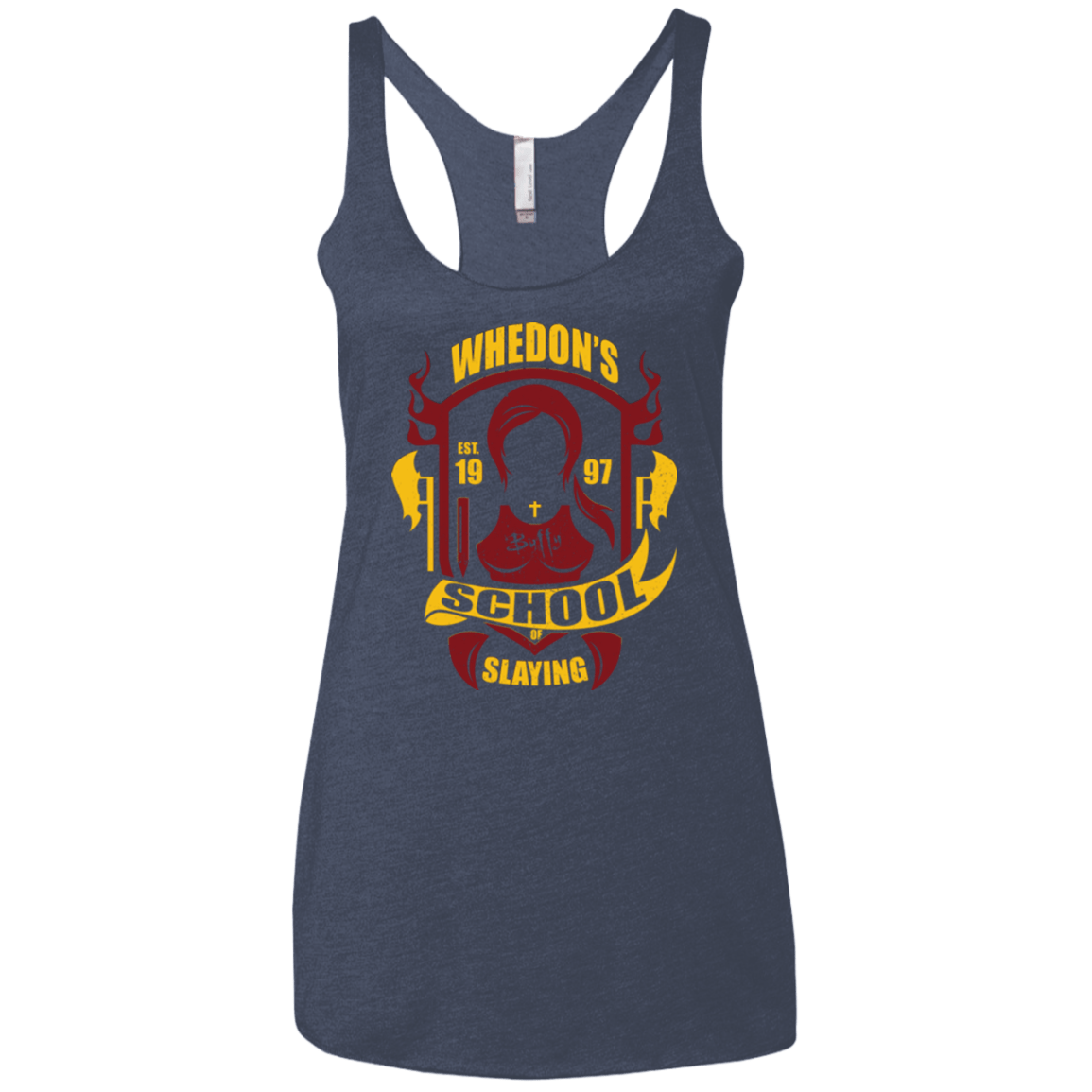 T-Shirts Vintage Navy / X-Small School of Slaying Women's Triblend Racerback Tank