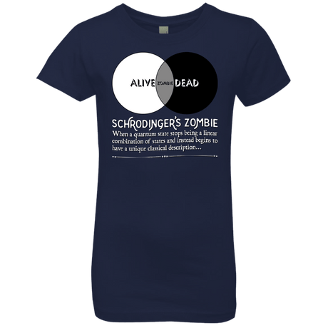 T-Shirts Midnight Navy / YXS Schrödinger's Zombie Girls Premium T-Shirt