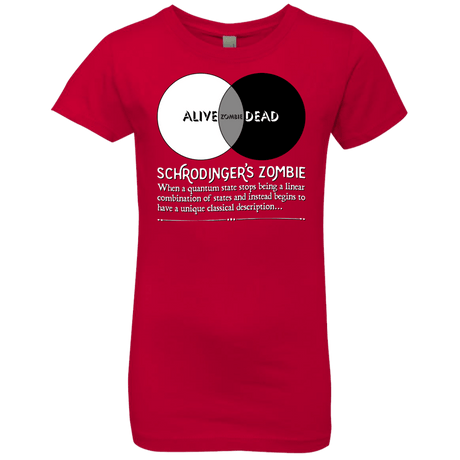 T-Shirts Red / YXS Schrödinger's Zombie Girls Premium T-Shirt