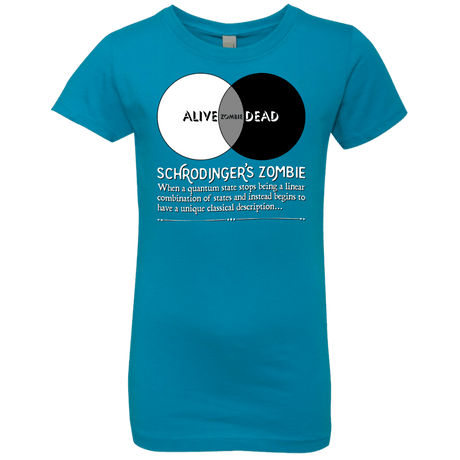 T-Shirts Turquoise / YXS Schrödinger's Zombie Girls Premium T-Shirt