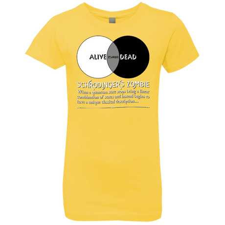 T-Shirts Vibrant Yellow / YXS Schrödinger's Zombie Girls Premium T-Shirt