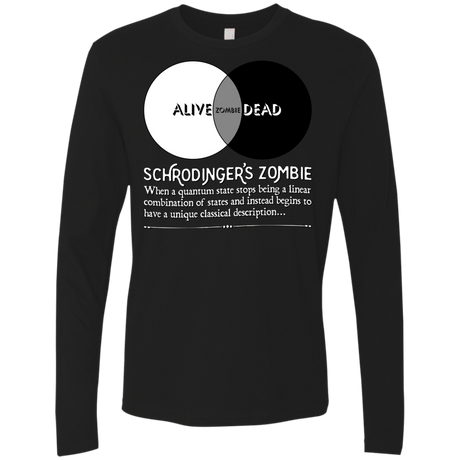 T-Shirts Black / Small Schrödinger's Zombie Men's Premium Long Sleeve