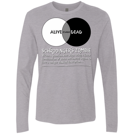 T-Shirts Heather Grey / Small Schrödinger's Zombie Men's Premium Long Sleeve