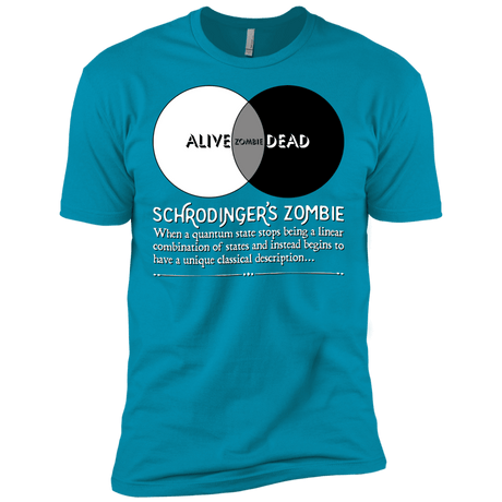 T-Shirts Turquoise / X-Small Schrödinger's Zombie Men's Premium T-Shirt