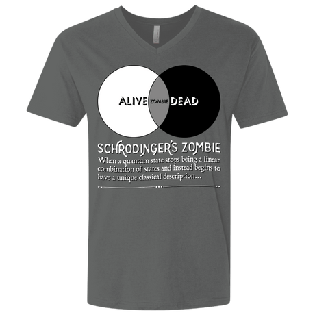 T-Shirts Heavy Metal / X-Small Schrödinger's Zombie Men's Premium V-Neck