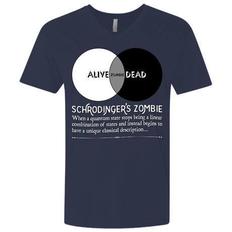 T-Shirts Midnight Navy / X-Small Schrödinger's Zombie Men's Premium V-Neck