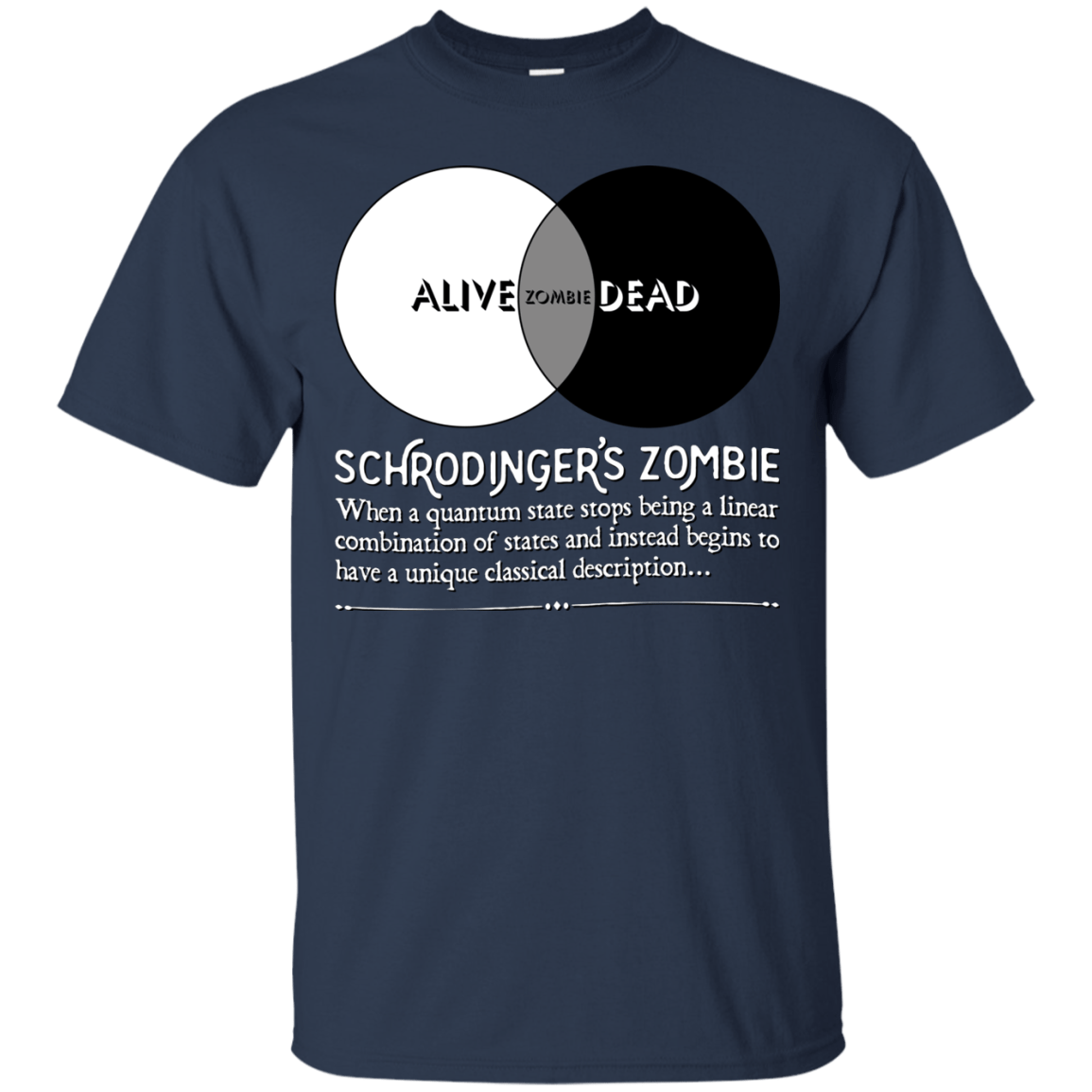 T-Shirts Navy / Small Schrödinger's Zombie T-Shirt