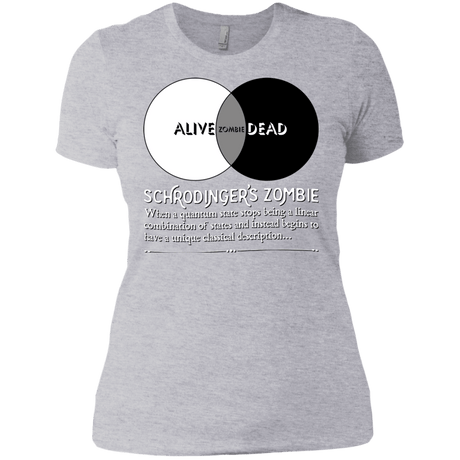 T-Shirts Heather Grey / X-Small Schrödinger's Zombie Women's Premium T-Shirt