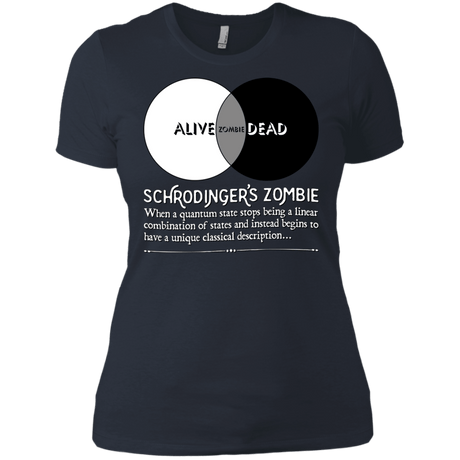 T-Shirts Indigo / X-Small Schrödinger's Zombie Women's Premium T-Shirt