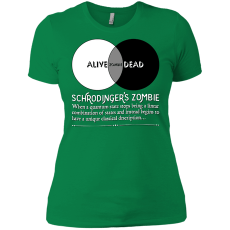 T-Shirts Kelly Green / X-Small Schrödinger's Zombie Women's Premium T-Shirt