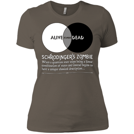 T-Shirts Warm Grey / X-Small Schrödinger's Zombie Women's Premium T-Shirt