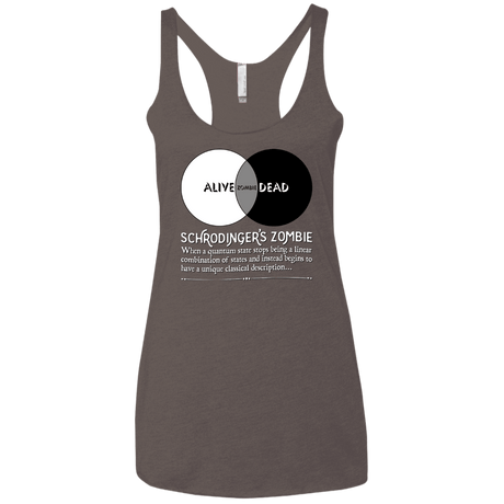 T-Shirts Macchiato / X-Small Schrödinger's Zombie Women's Triblend Racerback Tank