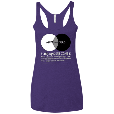 T-Shirts Purple / X-Small Schrödinger's Zombie Women's Triblend Racerback Tank
