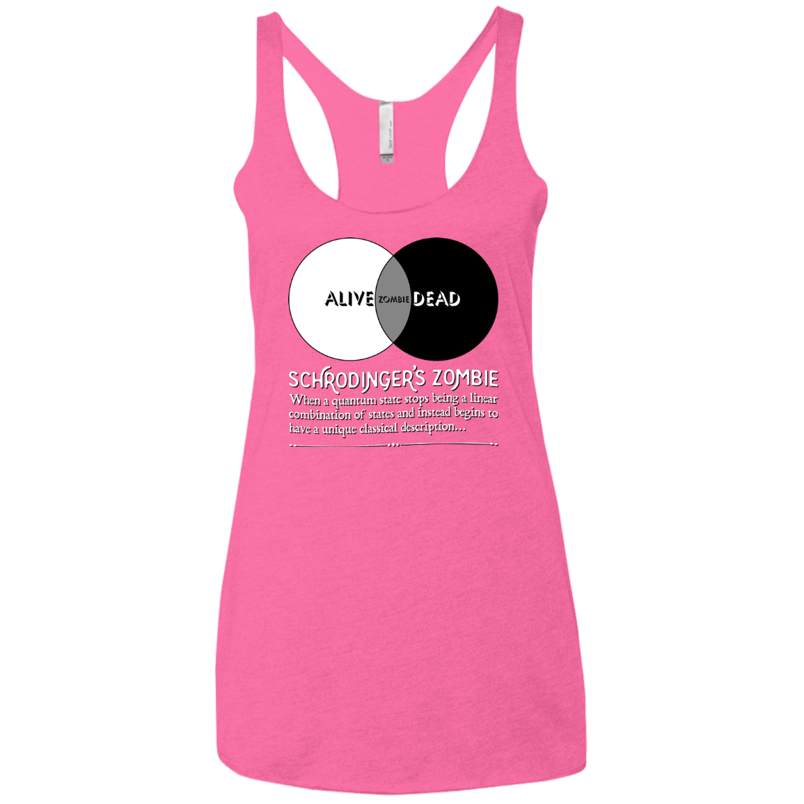 T-Shirts Vintage Pink / X-Small Schrödinger's Zombie Women's Triblend Racerback Tank