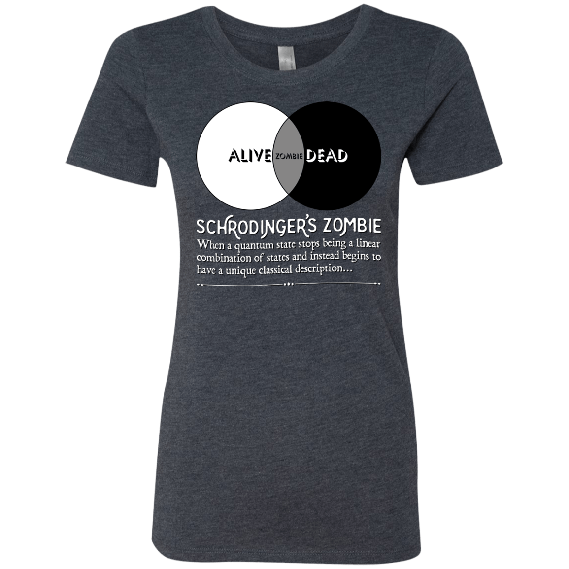 T-Shirts Vintage Navy / Small Schrödinger's Zombie Women's Triblend T-Shirt