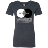 T-Shirts Vintage Navy / Small Schrödinger's Zombie Women's Triblend T-Shirt