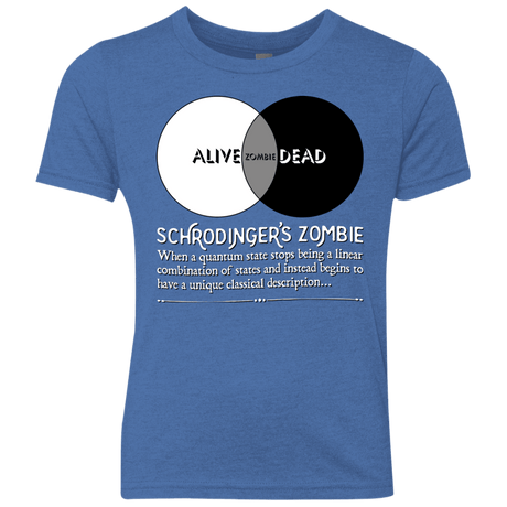 T-Shirts Vintage Royal / YXS Schrödinger's Zombie Youth Triblend T-Shirt