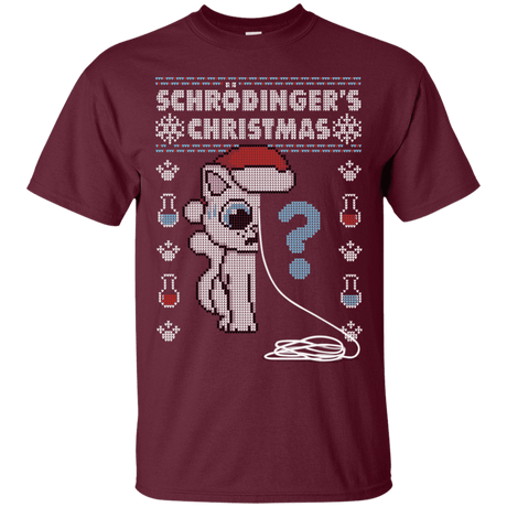 T-Shirts Maroon / S Schrodingers Christmas T-Shirt