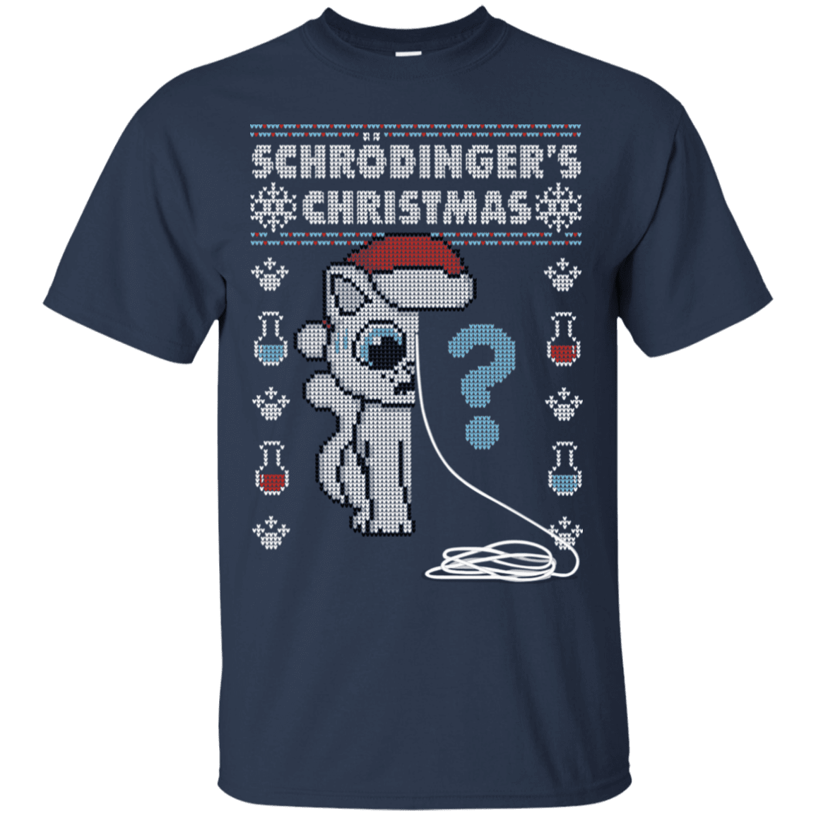 T-Shirts Navy / S Schrodingers Christmas T-Shirt