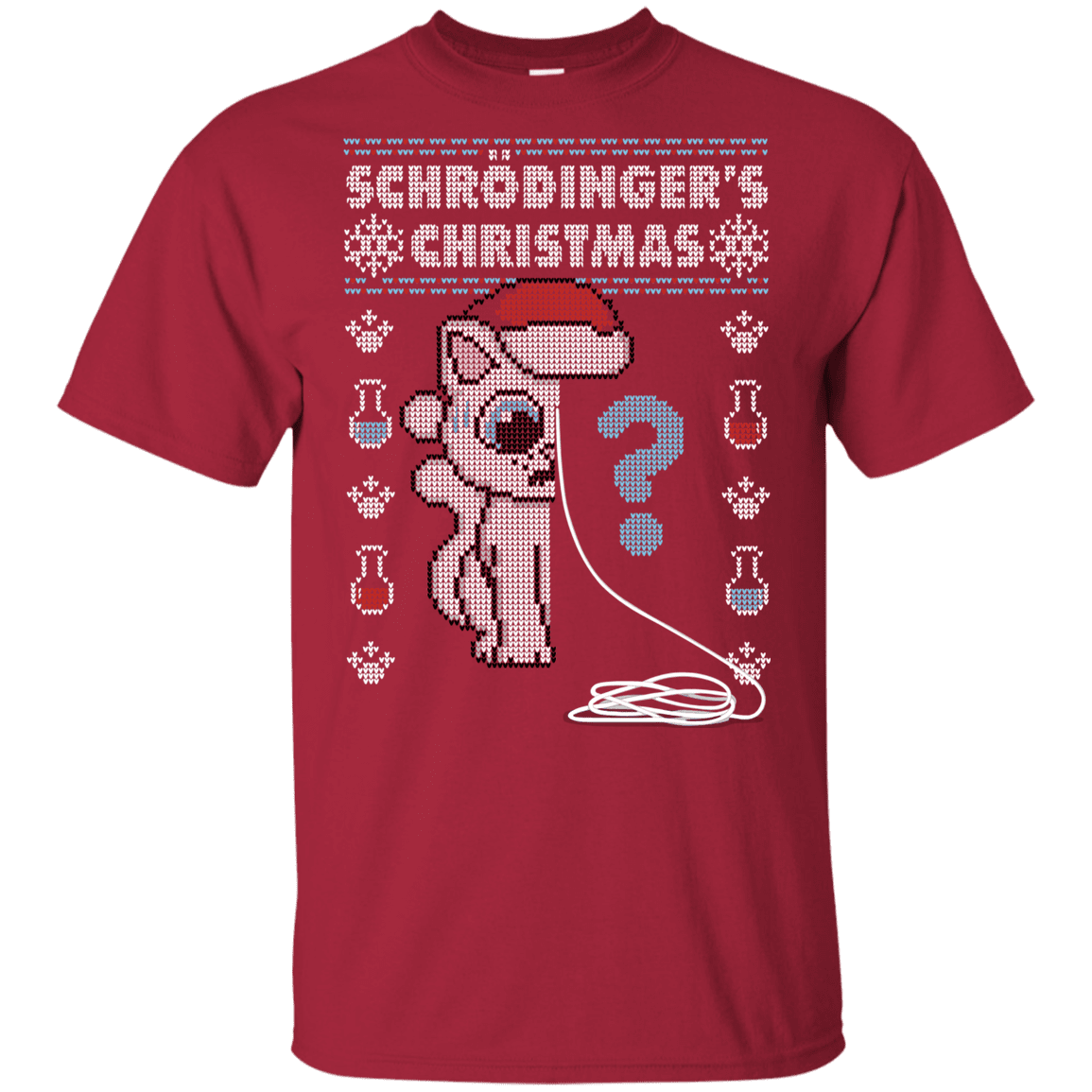 T-Shirts Cardinal / YXS Schrodingers Christmas Youth T-Shirt