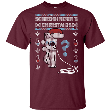 T-Shirts Maroon / YXS Schrodingers Christmas Youth T-Shirt