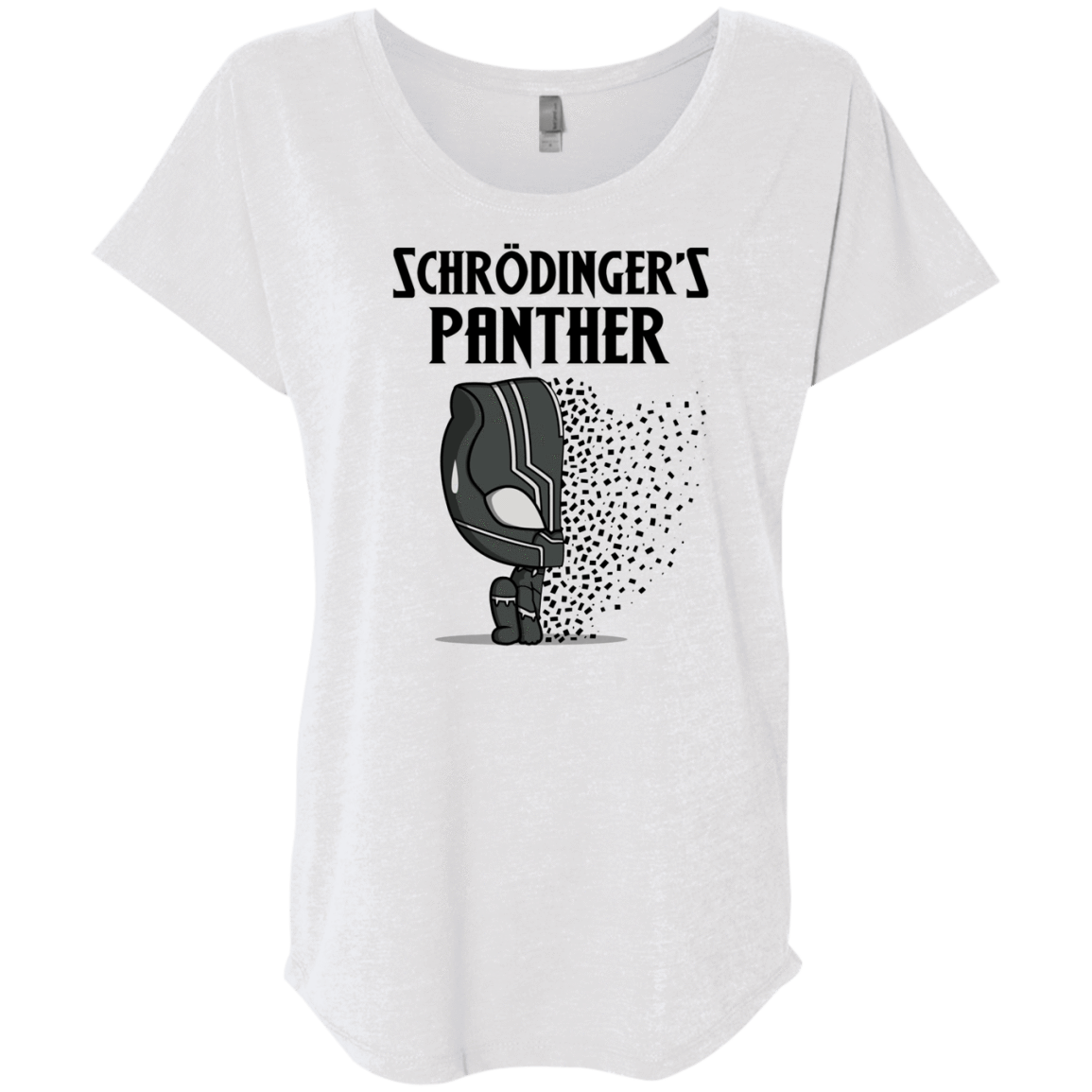 T-Shirts Heather White / X-Small Schrodingers Panther Triblend Dolman Sleeve