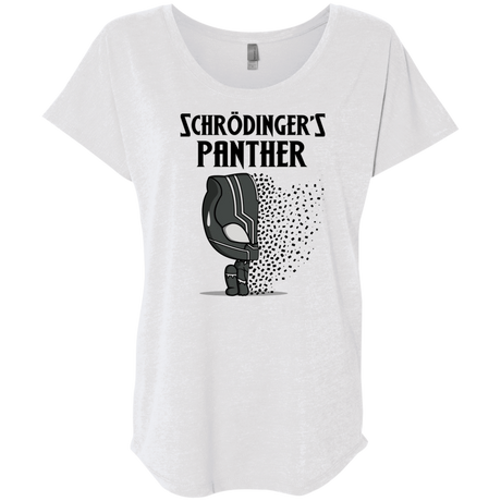 T-Shirts Heather White / X-Small Schrodingers Panther Triblend Dolman Sleeve