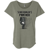 T-Shirts Venetian Grey / X-Small Schrodingers Panther Triblend Dolman Sleeve