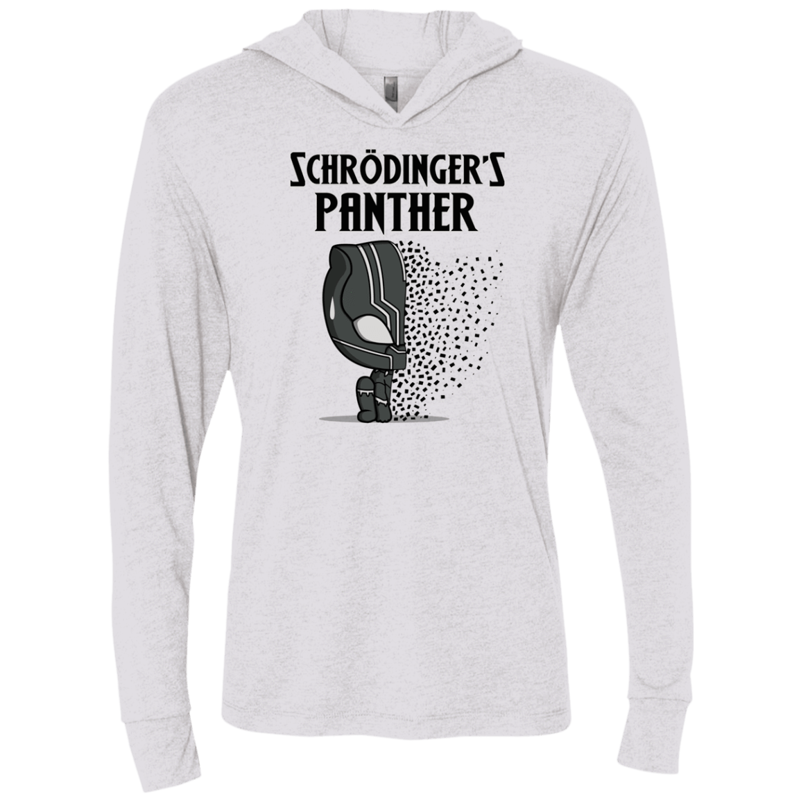 T-Shirts Heather White / X-Small Schrodingers Panther Triblend Long Sleeve Hoodie Tee