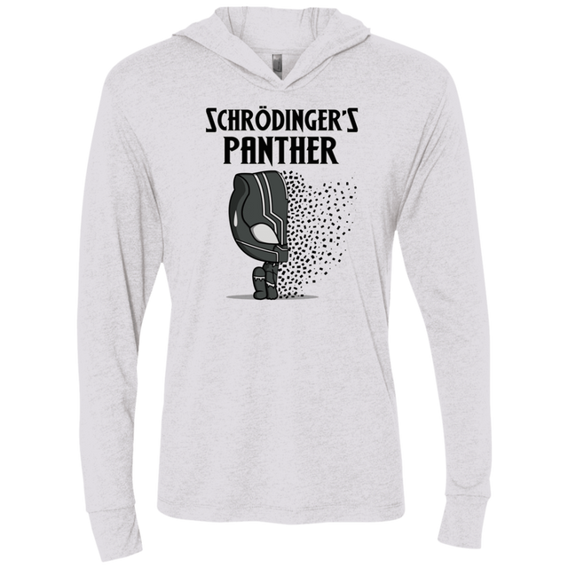 T-Shirts Heather White / X-Small Schrodingers Panther Triblend Long Sleeve Hoodie Tee