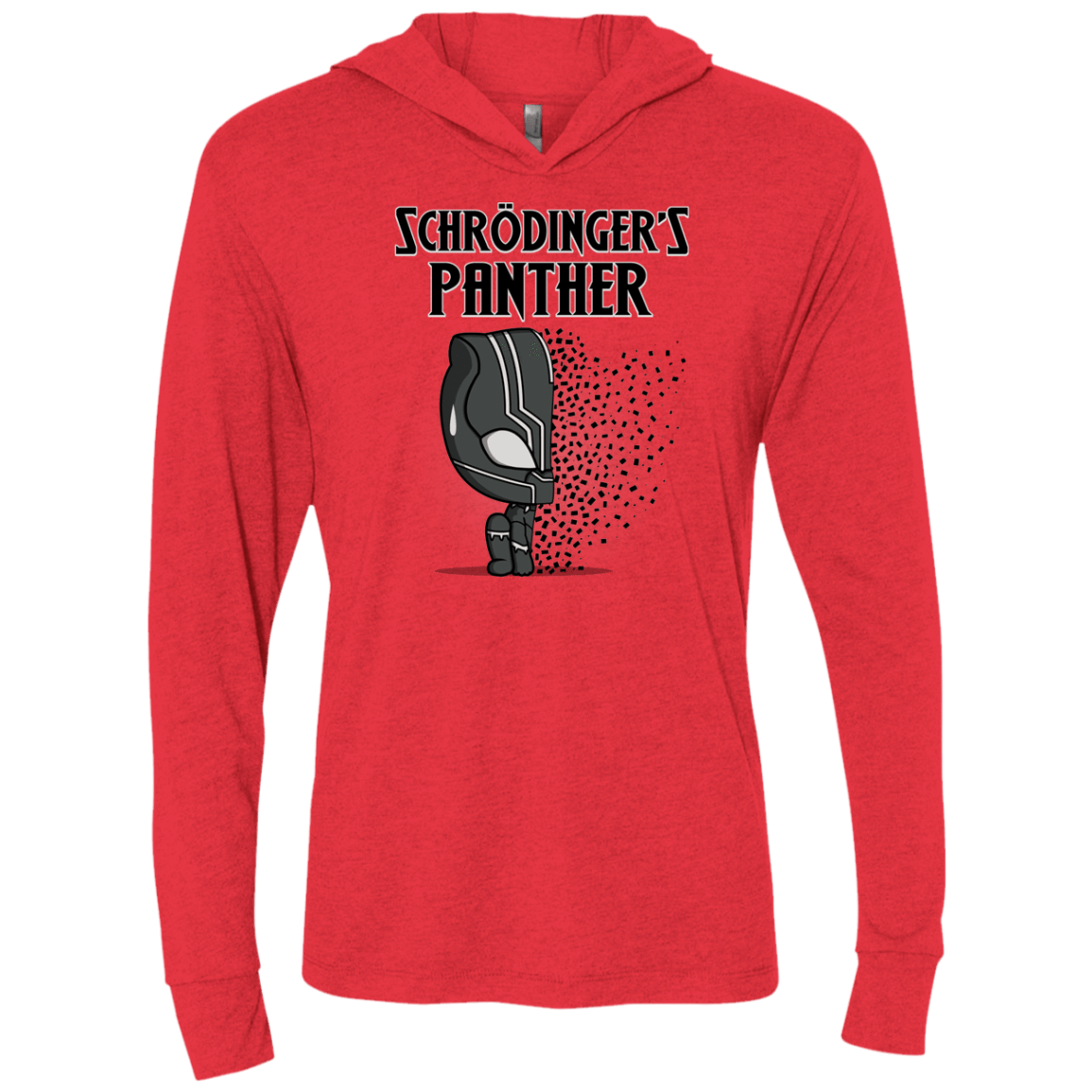 T-Shirts Vintage Red / X-Small Schrodingers Panther Triblend Long Sleeve Hoodie Tee