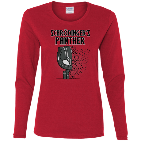 T-Shirts Red / S Schrodingers Panther Women's Long Sleeve T-Shirt