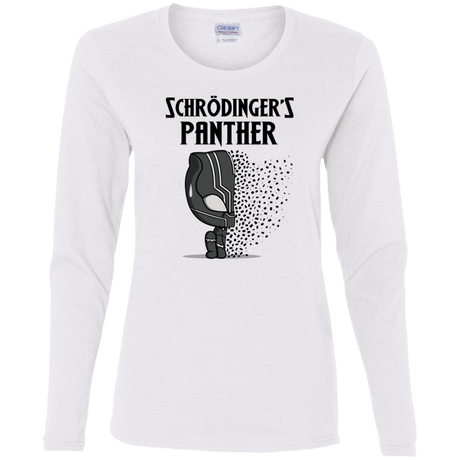 T-Shirts White / S Schrodingers Panther Women's Long Sleeve T-Shirt