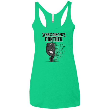 T-Shirts Envy / X-Small Schrodingers Panther Women's Triblend Racerback Tank