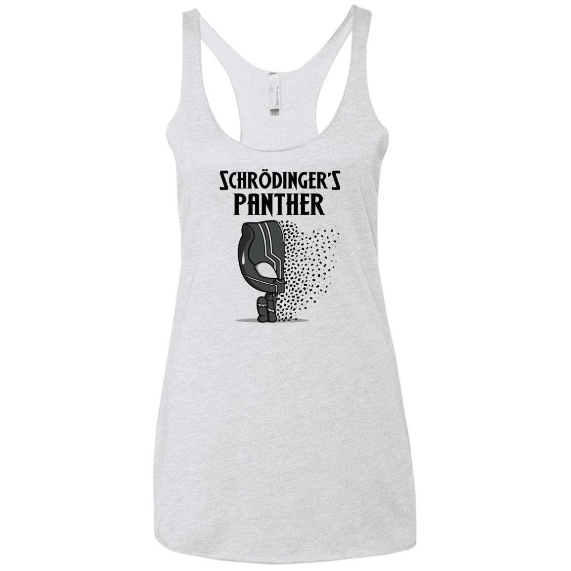 T-Shirts Heather White / X-Small Schrodingers Panther Women's Triblend Racerback Tank