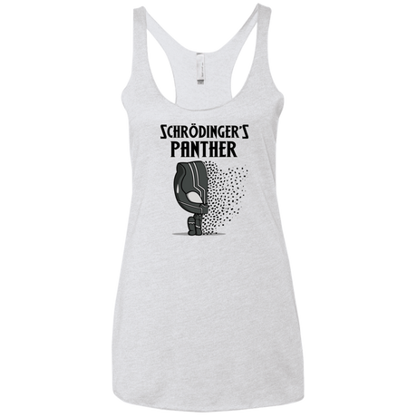 T-Shirts Heather White / X-Small Schrodingers Panther Women's Triblend Racerback Tank
