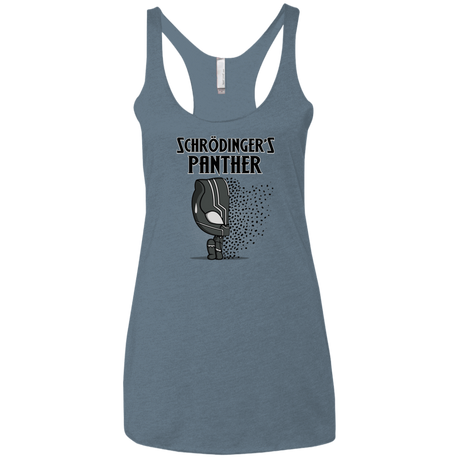 T-Shirts Indigo / X-Small Schrodingers Panther Women's Triblend Racerback Tank