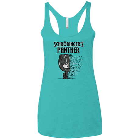 T-Shirts Tahiti Blue / X-Small Schrodingers Panther Women's Triblend Racerback Tank