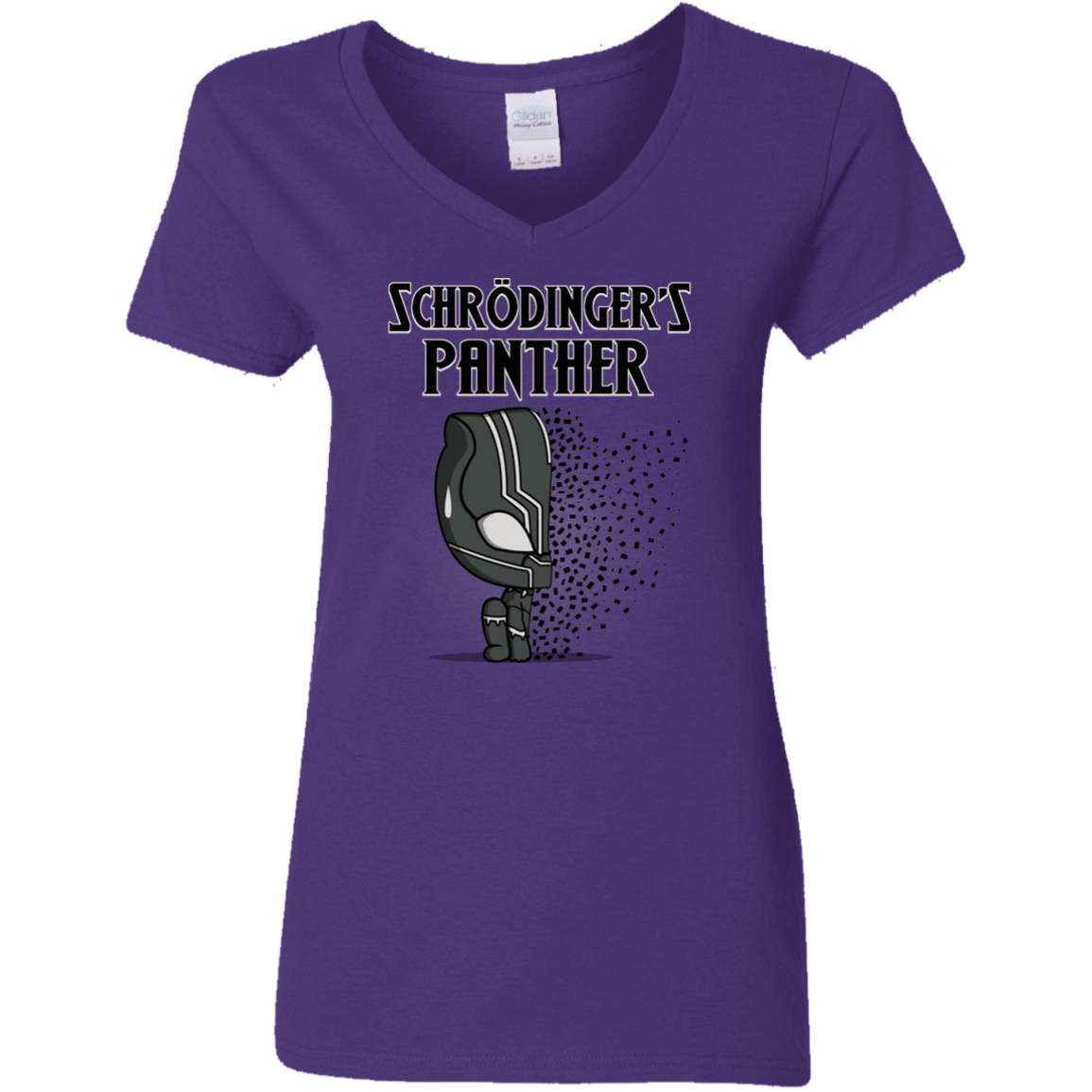 T-Shirts Purple / S Schrodingers Panther Women's V-Neck T-Shirt