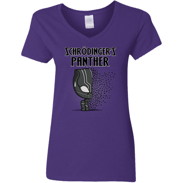 T-Shirts Purple / S Schrodingers Panther Women's V-Neck T-Shirt