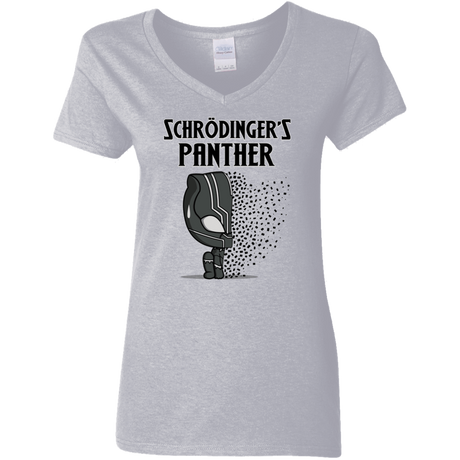 T-Shirts Sport Grey / S Schrodingers Panther Women's V-Neck T-Shirt