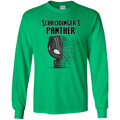 T-Shirts Irish Green / YS Schrodingers Panther Youth Long Sleeve T-Shirt