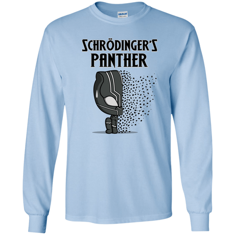 T-Shirts Light Blue / YS Schrodingers Panther Youth Long Sleeve T-Shirt
