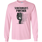 T-Shirts Light Pink / YS Schrodingers Panther Youth Long Sleeve T-Shirt